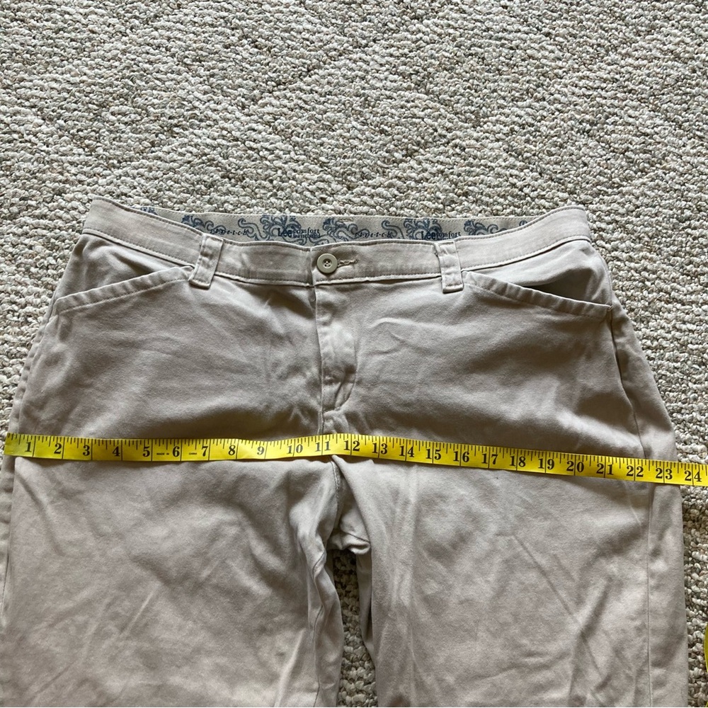 5/$15 Lee Comfort Waistband Light Khaki Tan Pants 16W PETITE - Picture 8 of 11